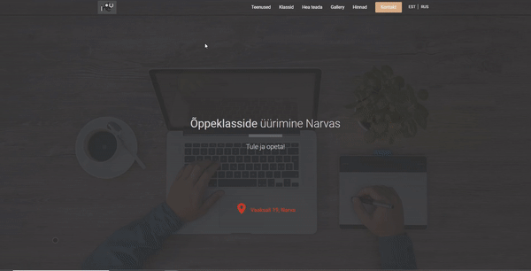 Oppeklass landing page preview